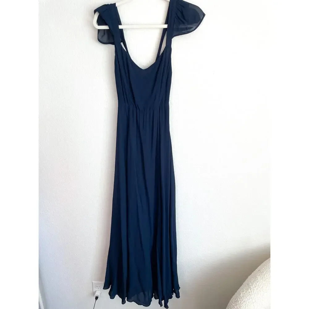 Reformation Navy Blue Maxi Dress Gown - Picture 5 of 14
